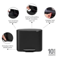 Brabantia Bo Pedaalemmer 11 + 23 L - Zwart 39 Brabantia Bo Pedaalemmer 11 + 23 L - Zwart -Brabantia 10106089