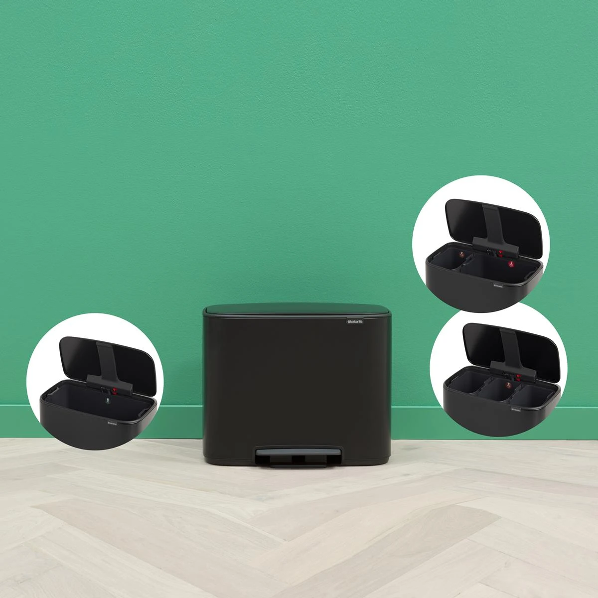 Brabantia Bo Pedaalemmer 11 + 23 L - Zwart 20 Brabantia Bo Pedaalemmer 11 + 23 L - Zwart - Afbeelding 18