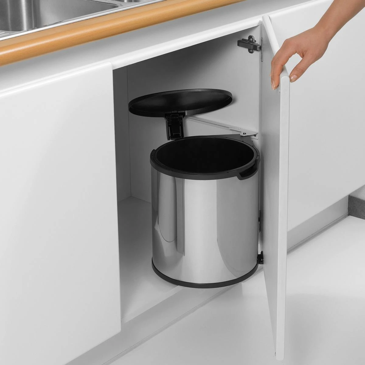 Brabantia Built-In Bin Afvalemmer 15 Liter Glans 7 Brabantia Built-In Bin Afvalemmer 15 Liter Glans - Afbeelding 5