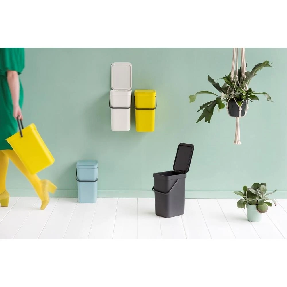 Brabantia Sort & Go Afvalemmer / Opberger 12 L - Lichtblauw 10 Brabantia Sort & Go Afvalemmer / Opberger 12 L - Lichtblauw - Afbeelding 8