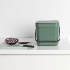 Brabantia Sort & Go Afvalemmer 6 L - Groen -Brabantia 10231164