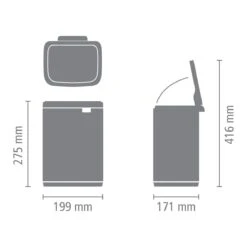 Brabantia Bo Afvalemmer 4 L - Platinum 38 Brabantia Bo Afvalemmer 4 L - Platinum -Brabantia 10257634