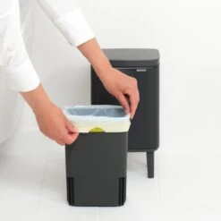 Brabantia Bo Hi Afvalemmer 4 L - Matt Black -Brabantia 10257642