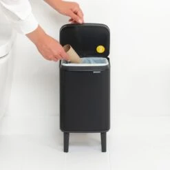 Brabantia Bo Hi Afvalemmer 4 L - Matt Black -Brabantia 10257646