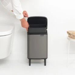 Brabantia Bo Hi Afvalemmer 7 L - Platinum -Brabantia 10257650