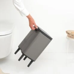 Brabantia Bo Hi Afvalemmer 7 L - Platinum -Brabantia 10257654