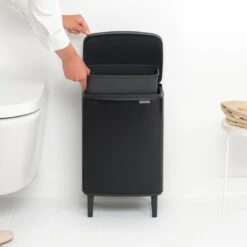 Brabantia Bo Hi Afvalemmer 12 L - Matt Black -Brabantia 10257667