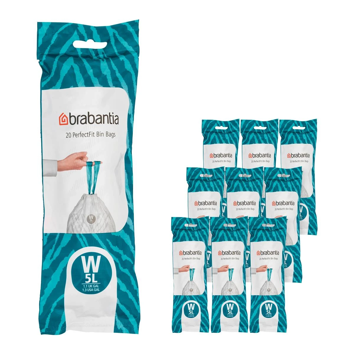 Brabantia Type W PerfectFit Jaarverpakking Afvalzak 5 Liter - 200 Stuks 3 Brabantia Type W PerfectFit Jaarverpakking Afvalzak 5 Liter - 200 Stuks