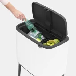 Brabantia Bo Touch Bin Afvalemmer 11 + 23 L - Wit -Brabantia 10661517