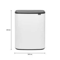 Brabantia Bo Touch Bin Afvalemmer 2 X 30 L - Wit