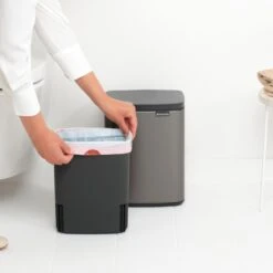 Brabantia Bo Afvalemmer 7 L - Platinum -Brabantia 10713072