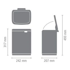 Brabantia Bo Afvalemmer 7 L - Platinum -Brabantia 10713131