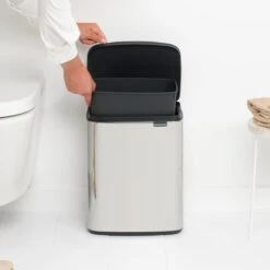 Brabantia Bo Afvalemmer 12 L - Brilliant Steel -Brabantia 10713151