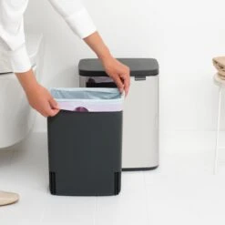 Brabantia Bo Afvalemmer 12 L - Brilliant Steel -Brabantia 10713164