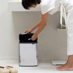 Brabantia Bo Afvalemmer 12 L - Brilliant Steel -Brabantia 10713172