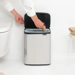 Brabantia Bo Afvalemmer 12 L - Brilliant Steel -Brabantia 10713174