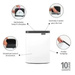 Brabantia Bo Afvalemmer 12 L - White -Brabantia 10713187