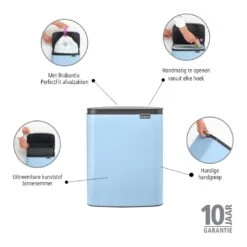 Brabantia Bo Afvalemmer 12 L - Dreamy Blue -Brabantia 10713240