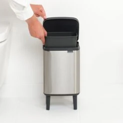 Brabantia Bo Hi Afvalemmer 4 L - Matt Steel FPP -Brabantia 10713247