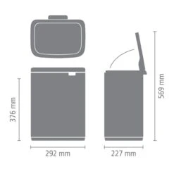 Brabantia Bo Afvalemmer 12 L - Dreamy Blue -Brabantia 10713248