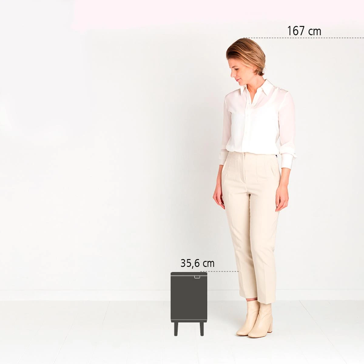 Brabantia Bo Hi Afvalemmer 4 L - White 12 Brabantia Bo Hi Afvalemmer 4 L - White - Afbeelding 10