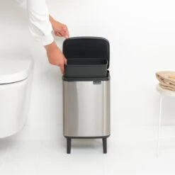 Brabantia Bo Hi Afvalemmer 7 L - Matt Steel FPP -Brabantia 10713300