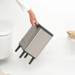 Brabantia Bo Hi Afvalemmer 7 L - Matt Steel FPP -Brabantia 10713314