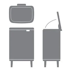 Brabantia Bo Hi Afvalemmer 12 L - Matt Steel FPP 32 Brabantia Bo Hi Afvalemmer 12 L - Matt Steel FPP -Brabantia 10713334