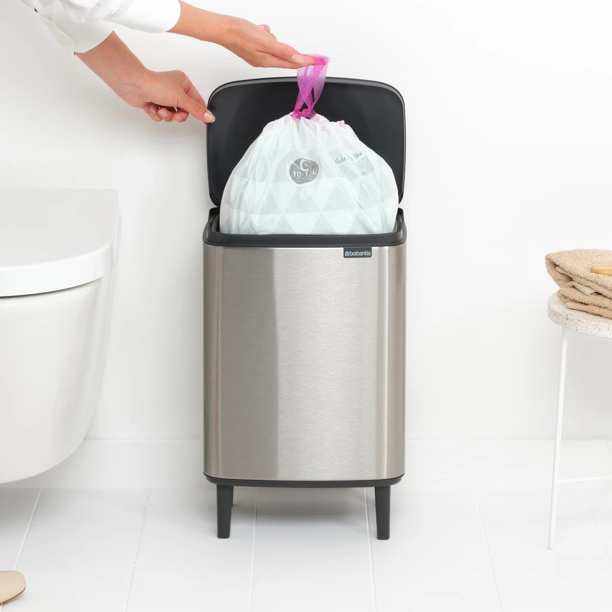 Brabantia Bo Hi Afvalemmer 12 L - Matt Steel FPP 18 Brabantia Bo Hi Afvalemmer 12 L - Matt Steel FPP - Afbeelding 16