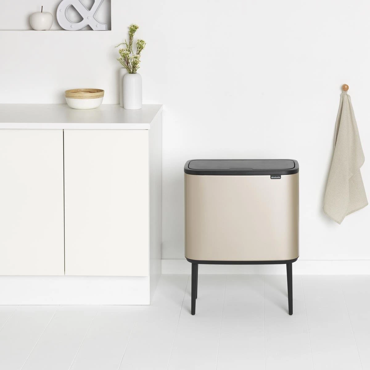 Brabantia Bo Touch Bin Afvalemmer 11 + 23 L - Metallic Gold 15 Brabantia Bo Touch Bin Afvalemmer 11 + 23 L - Metallic Gold - Afbeelding 13