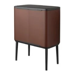 Brabantia Bo Touch Bin Afvalemmer 11 + 23 L - Mineral Cosy Brown -Brabantia 10793965