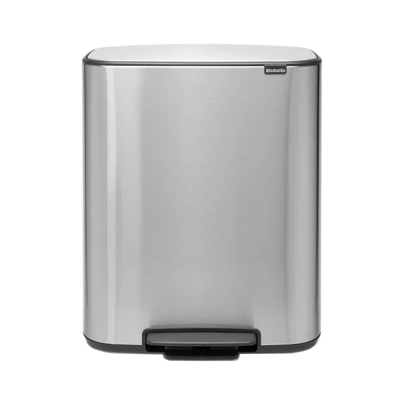 Brabantia Bo Pedaalemmer 2 X 30 Liter Matt Steel Fingerprint Proof 3 Brabantia Bo Pedaalemmer 2 X 30 Liter Matt Steel Fingerprint Proof