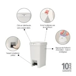 Brabantia StepUp Pedaalemmer - 16 L - Light Grey 25 Brabantia StepUp Pedaalemmer - 16 L - Light Grey -Brabantia 11085684