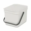 Brabantia Sort En Go Afvalbak 6 Liter Light Grey -Brabantia 16 1