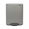 Brabantia Bo Pedaalemmer 2 X 30 Liter Mineral Concrete Grey -Brabantia 2 6