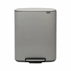 Brabantia Bo Pedaalemmer 2 X 30 Liter Mineral Concrete Grey