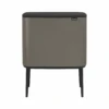 Brabantia Bo Touch Afvalemmer 11 + 23 Liter Platinum