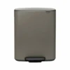 Brabantia Bo Pedaalemmer 2 X 30 Liter Platinum