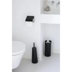 Brabantia Toiletrolhouder Met Klep Mat Zwart -Brabantia 8710755108600 2