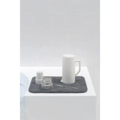Brabantia SinkSide Microvezel Afdruipmat 47x40 Cm Grijs 9 Brabantia SinkSide Microvezel Afdruipmat 47x40 Cm Grijs -Brabantia 8710755117626 2