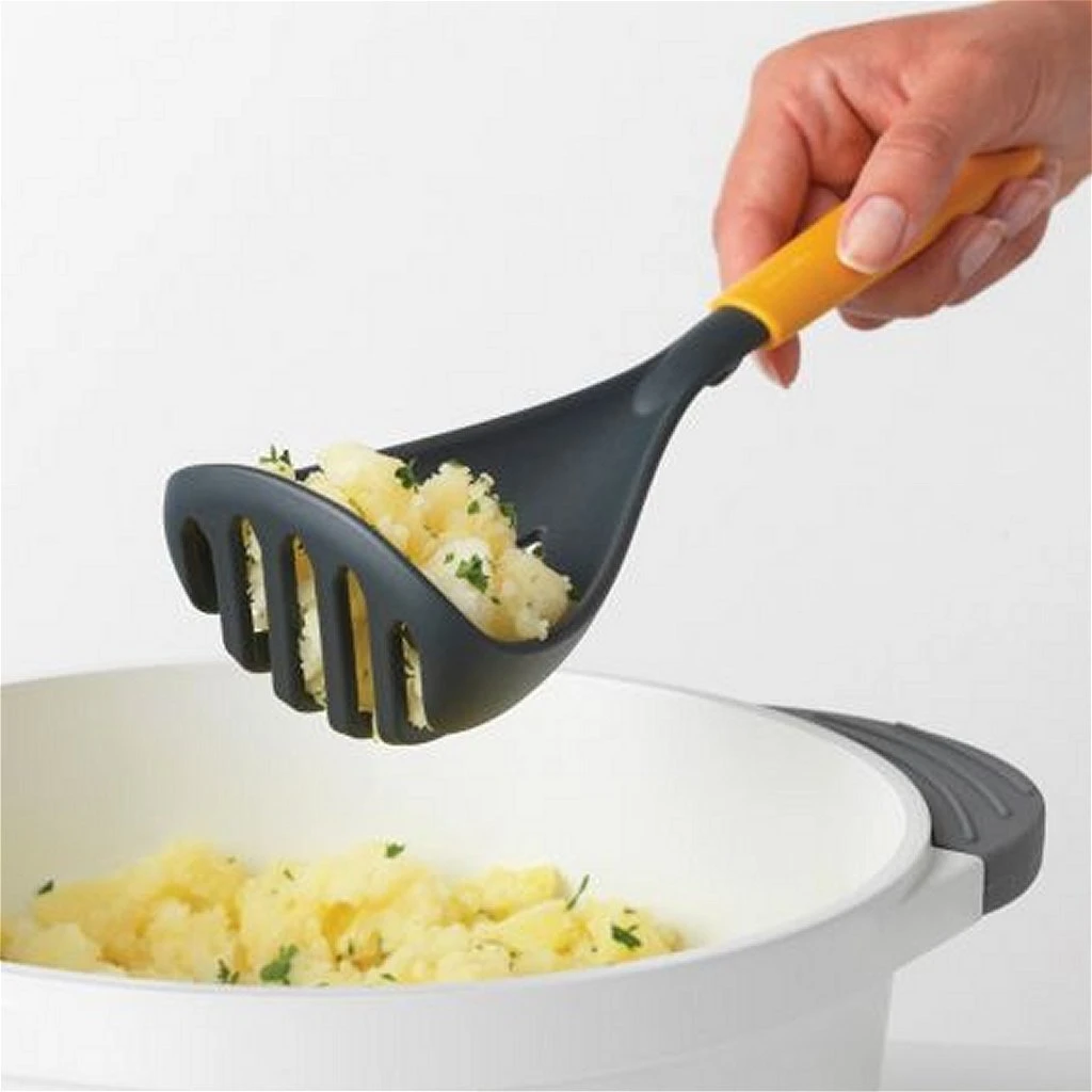 Brabantia Tasty+ Aardappelstamper + Lepel Geel/Zwart 5 Brabantia Tasty+ Aardappelstamper + Lepel Geel/Zwart - Afbeelding 3