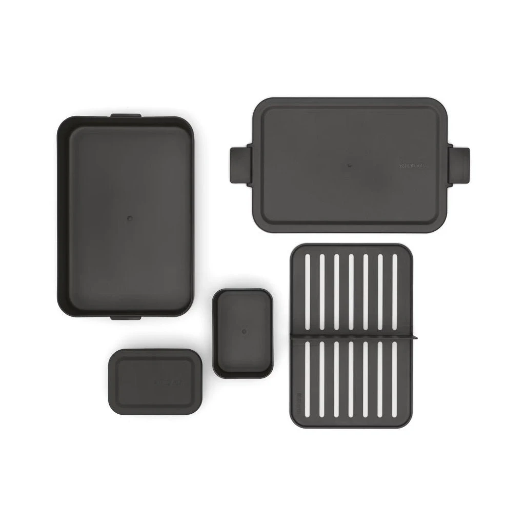 Brabantia Make & Take Bento Lunchbox L Donkergrijs 5 Brabantia Make & Take Bento Lunchbox L Donkergrijs - Afbeelding 3