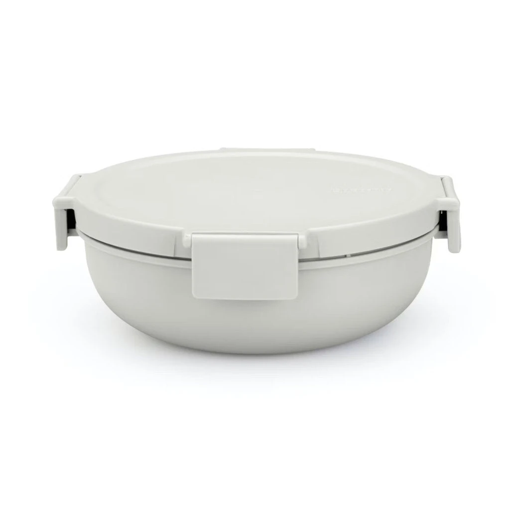 Brabantia Make & Take Salade Lunchkom 1.3L Lichtgrijs 3 Brabantia Make & Take Salade Lunchkom 1.3L Lichtgrijs