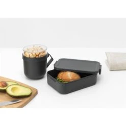Brabantia Make & Take Lunchset 2-delig Donkergrijs -Brabantia 8710755206665 2