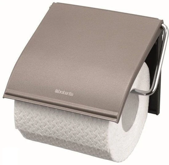 Brabantia ReNew Toiletrolhouder Met Klep Platinum 3 Brabantia ReNew Toiletrolhouder Met Klep Platinum