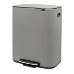 Brabantia Bo Pedaalemmer 2 X 30 L - Mineral Concrete Grey -Brabantia 9462654