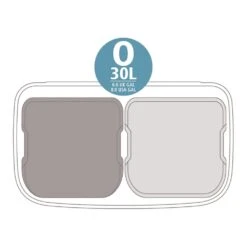 Brabantia Bo Pedaalemmer 2 X 30 L - Mineral Concrete Grey -Brabantia 9462671