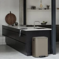 Brabantia Bo Pedaalemmer 2 X 30 L - Platinum -Brabantia 9462694