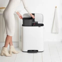 Brabantia Bo Pedaalemmer 2 X 30 L - Wit -Brabantia 9462696