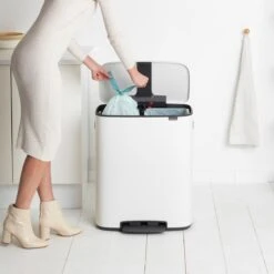 Brabantia Bo Pedaalemmer 2 X 30 L - Wit -Brabantia 9462736